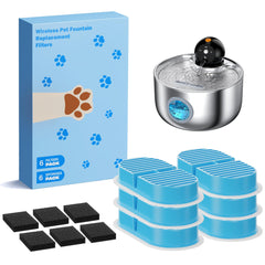 NOBXBON cat water fountain filter replacement set shown from the front.