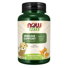 NOW Pets Immune Support product packaging shown from the front.