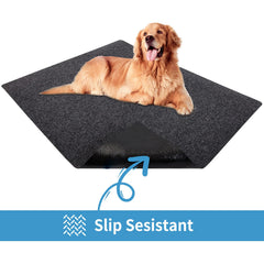 NYFITY dog crate mat liner with its absorbent fabric surface in focus.