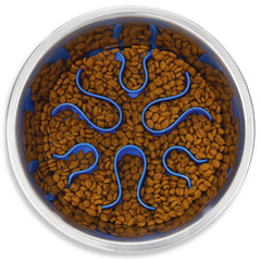 Outward Hound Fun Feeder Slo Bowl shown from the front.