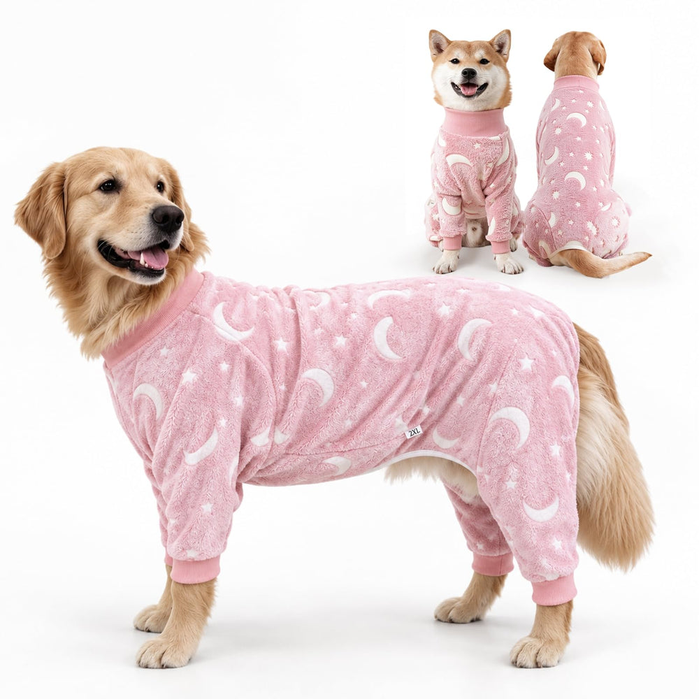 PAPIAMEN Dog Pajamas shown from the front with a starry-sky design.
