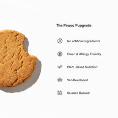 PawCo Foods Magic Cookie dog treats highlighting peanut butter and apple.