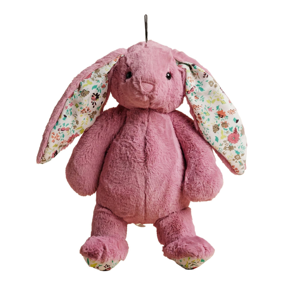 Pet Lou rabbit plush dog toy shown from the front in lavender.