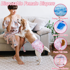 Pet Soft dog diaper close-up showing the adjustable foam tail opening.