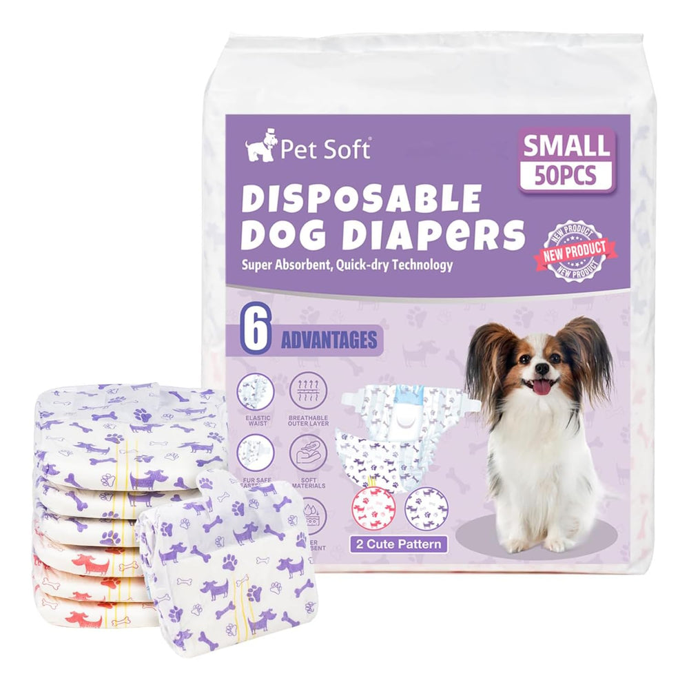 Pet Soft female dog diapers shown from the front.
