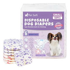 Pet Soft female dog diapers shown from the front.