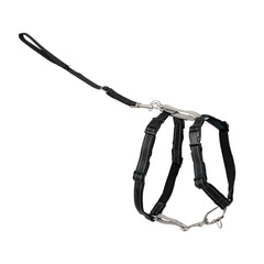 PetSafe 3 in 1 dog harness shown from the front in black.