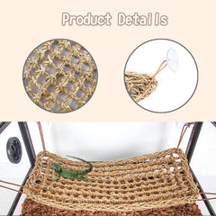 PINVNBY bearded dragon hammock in a rectangle shape for climbing and resting.