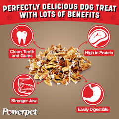 Powerpet Bully Stick Bites shown in a close-up view.