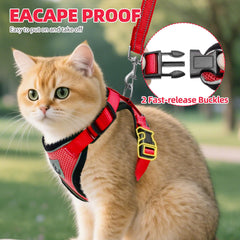 PUPTECK cat harness showing the adjustable straps for a tailored fit.