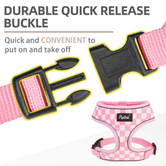 PUPTECK dog harness close-up showing the metal D-ring and webbing.