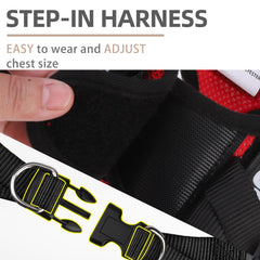 PUPTECK small dog harness close-up highlighting its air mesh fabric.