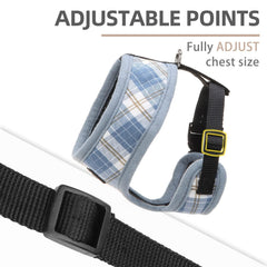 PUPTECK small dog harness detail showing the air-mesh fabric and soft edge.