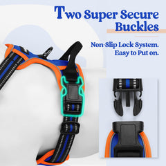 rabbitgoo dog harness breathable mesh and soft padded vest detail.