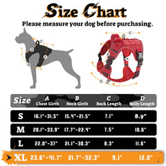 rabbitgoo Tactical Dog Harness adjustable shoulder and chest straps.