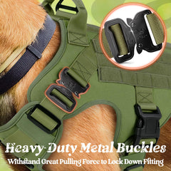 rabbitgoo Tactical Dog Harness close-up of the metal shoulder buckles.