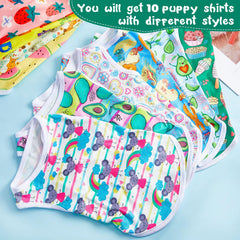 Saintrygo dog shirt shown to highlight its sleeveless T-shirt style.