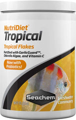 Seachem NutriDiet Tropical Flakes package shown from the front.