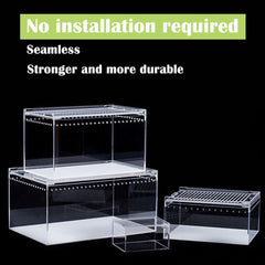 Smartang acrylic terrarium showing ventilation holes on the top.