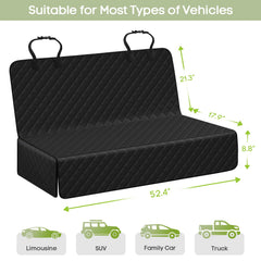 Smatto Back Seat Cover for Dogs shown close up to reveal its quilted fabric.