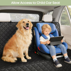 Smatto Back Seat Cover for Dogs shown with its extended side flaps.