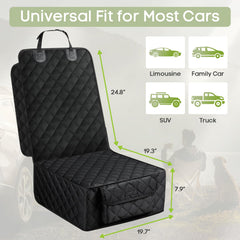 Smatto front seat cover for dogs showing its wrap-around side flaps.