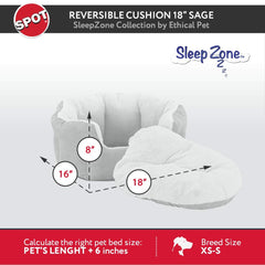 SPOT Sleep Zone small pet bed close-up of the plush interior.