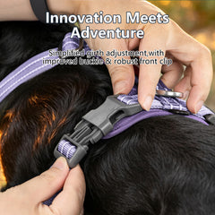 Tacwild dog harness close-up showing the front leash attachment ring.
