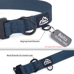 Tacwild XL dog collar adjustable strap and fit ring detail.