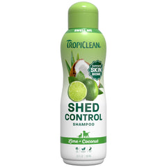 TropiClean Deshedding Dog Shampoo shown from the front.