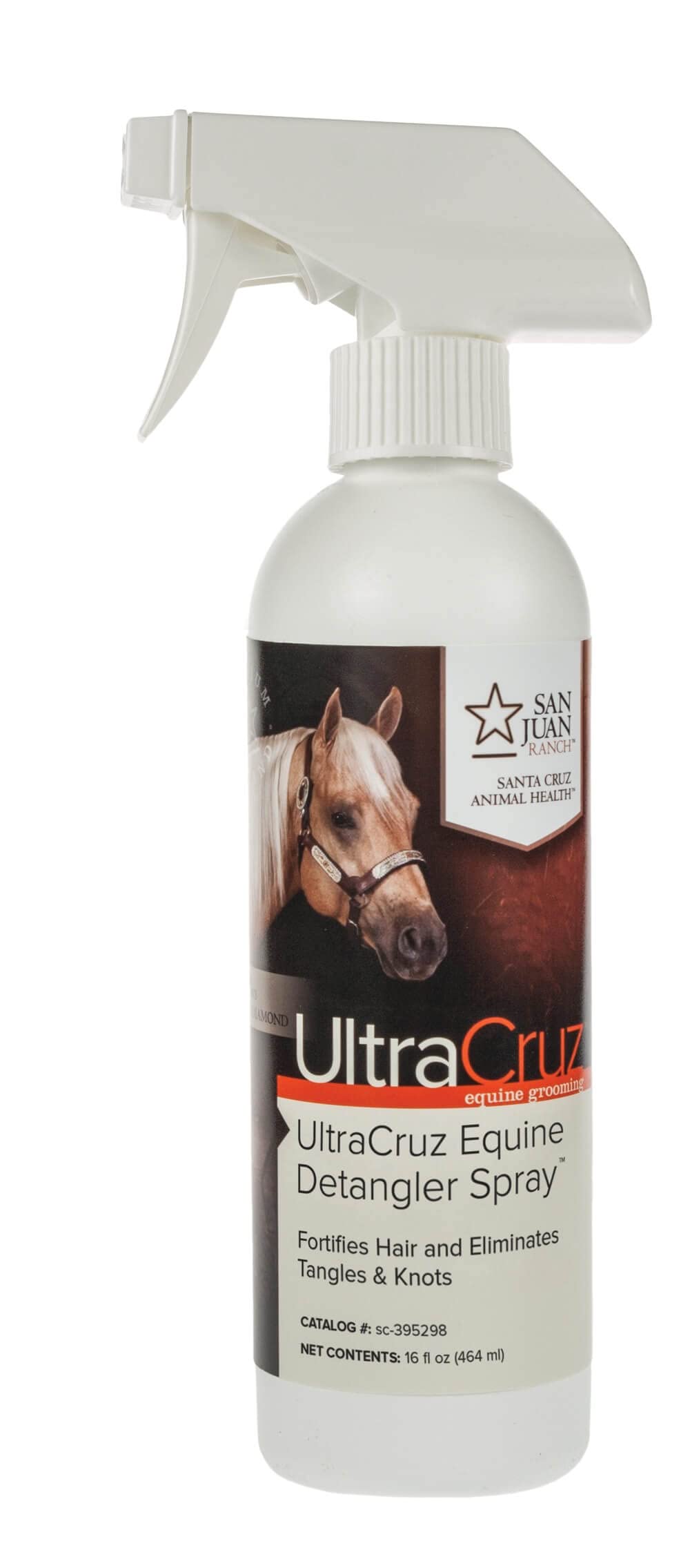 UltraCruz Equine Detangler Spray bottle shown from the front.