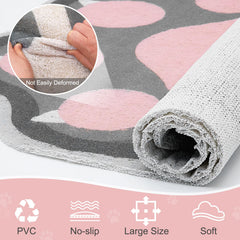 Unicorn Catcher cat litter mat collecting fallen litter around the litter area.