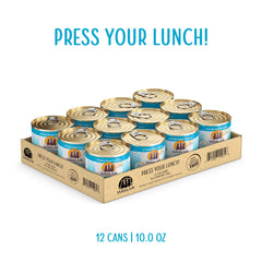 Weruva chicken pâté wet cat food shown as a twelve-can pack.