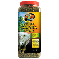 Zoo Med Natural Iguana Food Formula with the adult formula label shown.