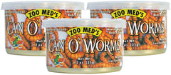 Zoo Med Can O Worms three-pack cans shown from the front.