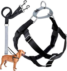 2 Hounds Design Freedom harness shown from the front in black.