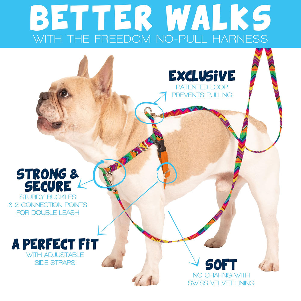 2 Hounds Design Freedom No Pull Dog Harness with its Swiss Velvet lining in close view.