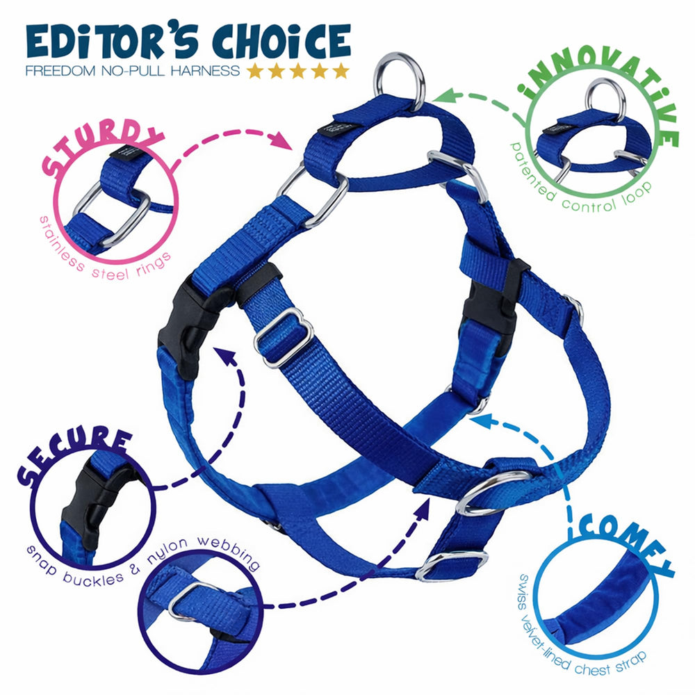 2 Hounds Design Freedom No Pull Dog Harness detail showing the front O-ring.