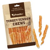 A Freschi srl turkey tendon dog treat shown in a full product view.