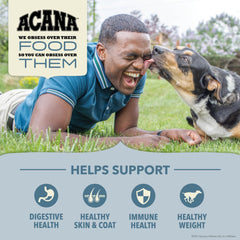 ACANA Sea to Stream dry dog food recipe name shown on the packaging.