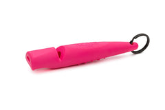 ACME Alpha 210.5 dog training whistle shown from the front in day glow pink.