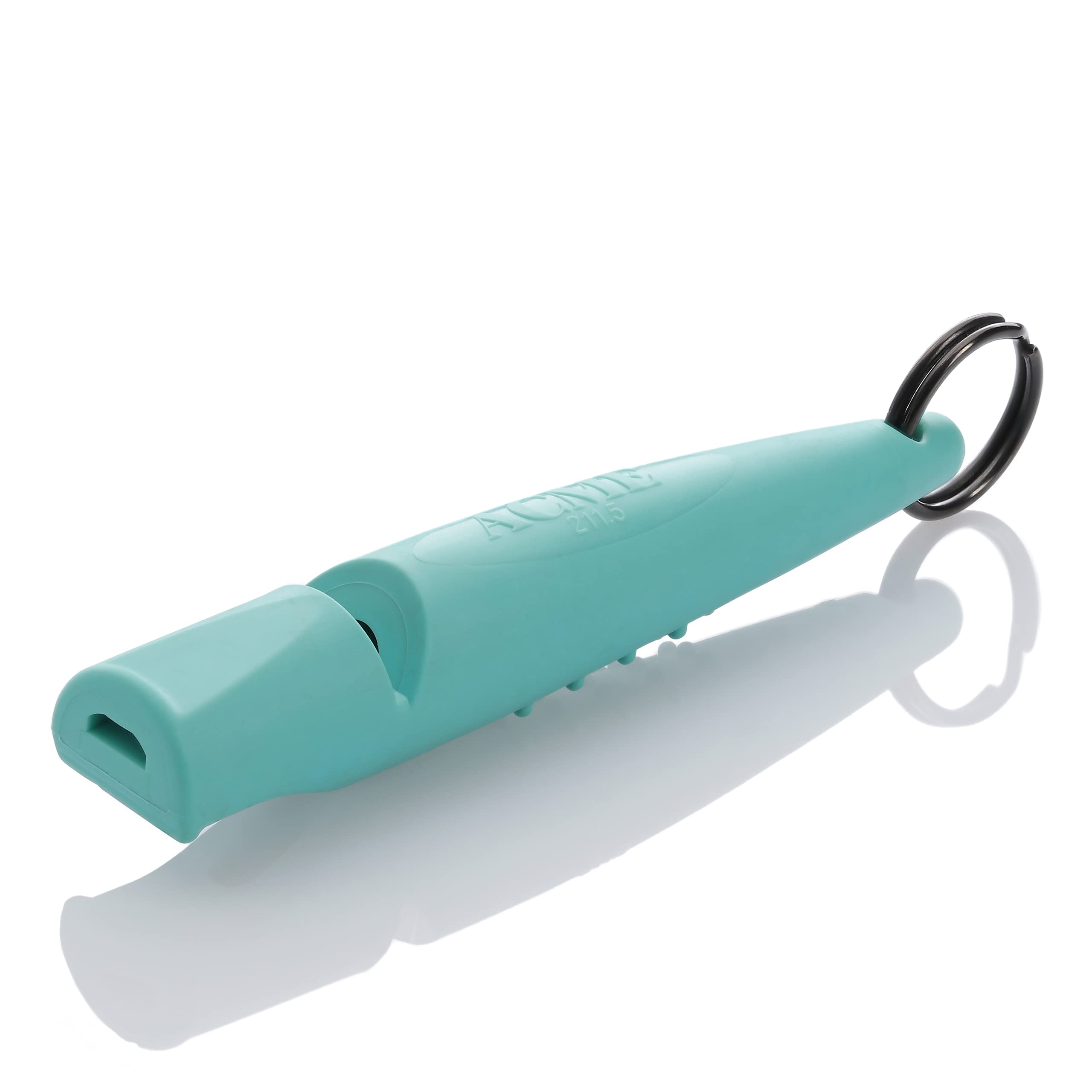 ACME Alpha 211.5 dog training whistle shown from the front in turquoise.