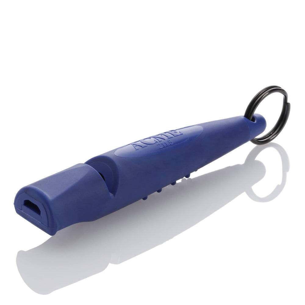ACME Alpha 211.5 dog training whistle shown from the front in Baltic Blue.