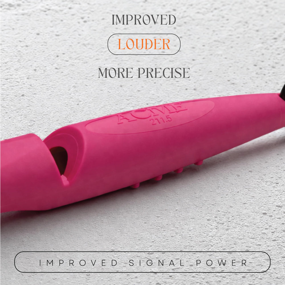 ACME Alpha 211.5 dog training whistle in its magenta pink finish.