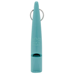 ACME 211.5 dog training whistle with its turquoise finish in close view.