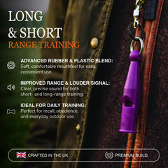 ACME Genuine Pro Trialler Gun Dog Whistle mouthpiece close-up.