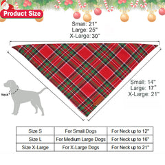 ADOGGYGO orange plaid dog bandana for fall celebrations.