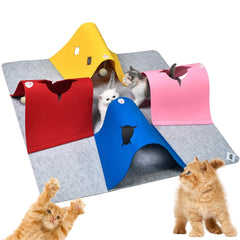 AFLIFLI cat tunnel play mat shown in a front view.