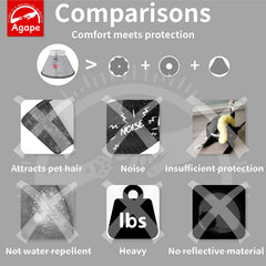 Agape Soft Dog Cone shown on a cat as a recovery collar.