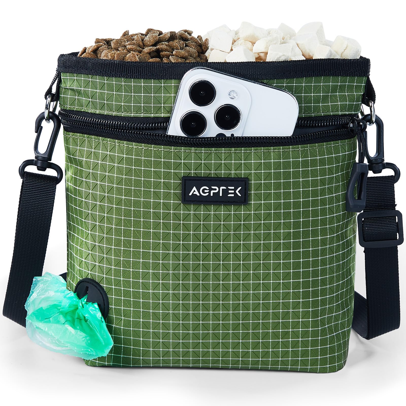 AGPTEK Dog Training Treat Pouch shown from the front.